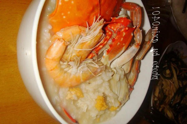 海蟹鲜虾粥