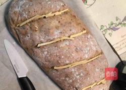 罗勒奶酪坚果全麦包的做法图解2