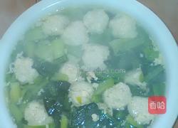 青菜斩肉汤的做法图解5