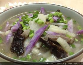 双色山药香菇汤[图]