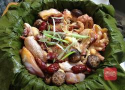 荷叶香菇蒸鸡的做法图解7