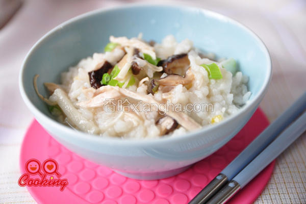 香菇鸡丝鲜笋粥