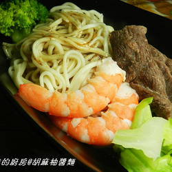 胡麻柚酱面的做法[图]