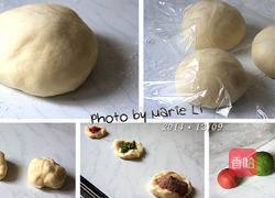 耶诞花圈面包‧爱的做法图解3