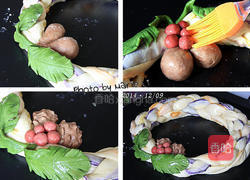 耶诞花圈面包‧爱的做法图解8