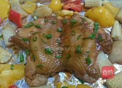 缤纷食蔬烤鸡的做法图解3