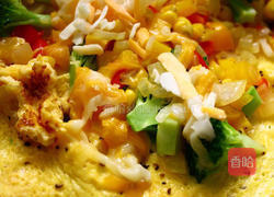 鲜蔬起司欧姆蛋卷的做法图解6