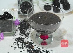 紫米黑豆奶盖的做法图解3