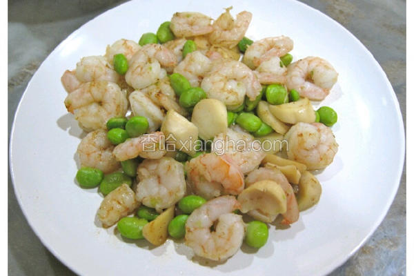 清炒毛豆虾仁