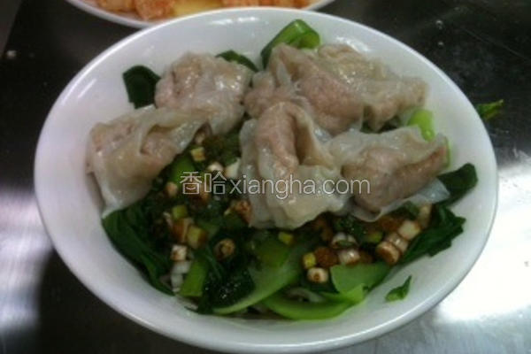 干拌鲜肉馄饨面