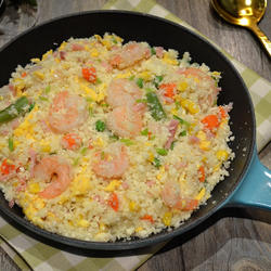 虾仁蛋炒花椰菜饭的做法[图]