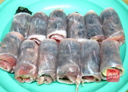 起司肉卷开屏的做法图解5