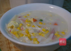 蟹肉玉米浓汤的做法图解6