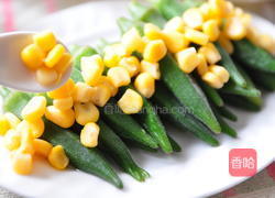 红葱肉酱拌秋葵的做法图解2