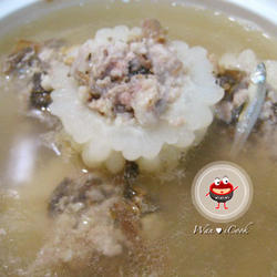 苦瓜镶福菜肉丸汤的做法[图]