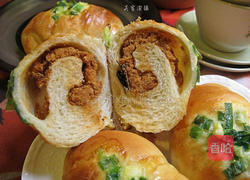 香葱肉松面包的做法图解11