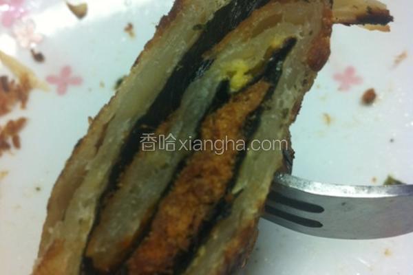 海苔肉松葱油饼