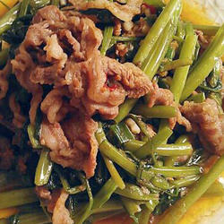 沙茶牛肉空心菜的做法[图]