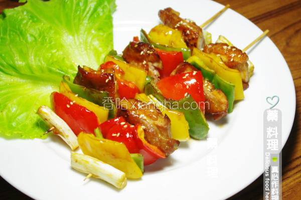 串烤彩椒鸡肉