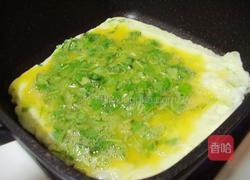 香菜煎蛋的做法图解4