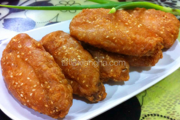 松脆芝麻炸鸡翅