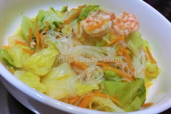包菜炒冬粉