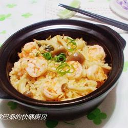 双菇虾仁炊饭的做法[图]
