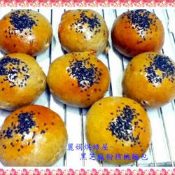 黑芝麻粉核桃面包的做法[图]