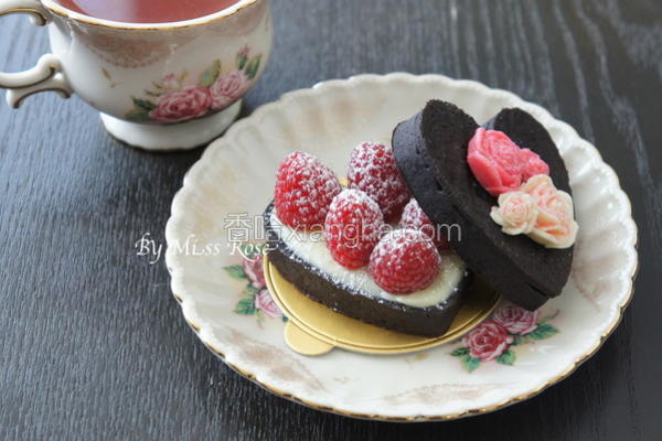 情人节双巧克力塔