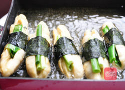 海苔面肠鲜葱卷的做法图解5
