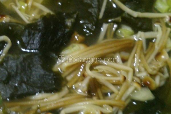 海带芽味噌菇汤