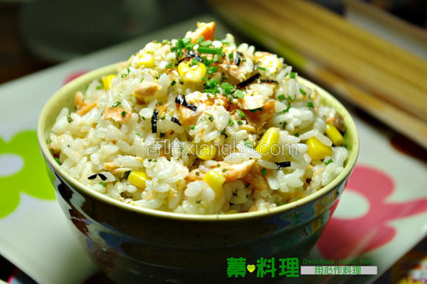 鲑鱼甘松拌饭