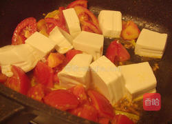 番茄豆腐炒蛋的做法图解4