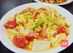 番茄豆腐炒蛋的做法图解7