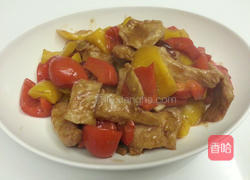 彩椒三杯松坂豚的做法图解5