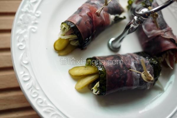 帕马磨菇海苔卷