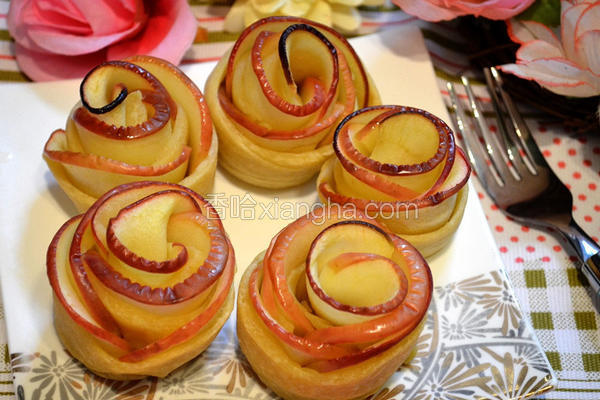 苹果玫瑰花饼卷