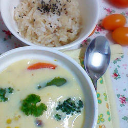 蔬四季豆腐茶碗蒸的做法[图]