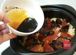 起司焗腊肠煲仔饭的做法图解11