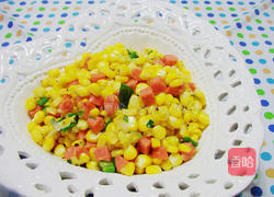 甜玉米炒热狗丁的做法图解6