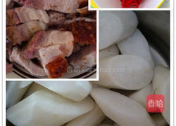 萝卜烧肉煲的做法图解1