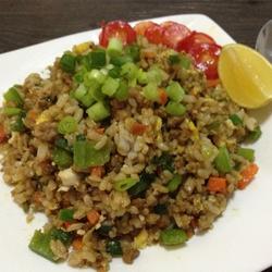 沙茶肉丝炒饭的做法[图]