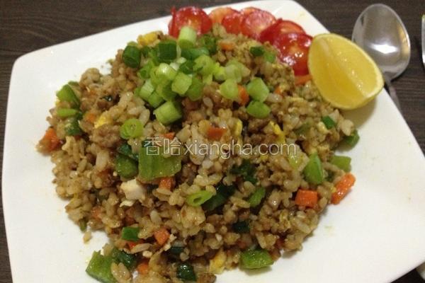沙茶肉丝炒饭