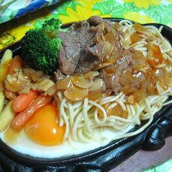 蘑菇牛肉铁板面的做法[图]