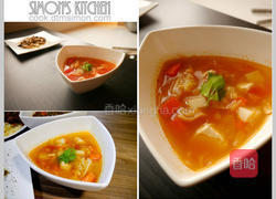 番茄蔬菜鸡肉汤的做法图解9