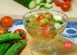 时蔬爱玉佐油醋酱的做法图解3