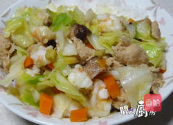 虾粒蔬菜盖饭的做法图解3