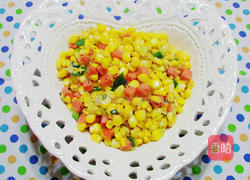 甜玉米炒热狗丁的做法图解7