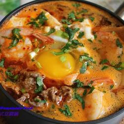 鲜虾牛肉豆腐锅的做法[图]