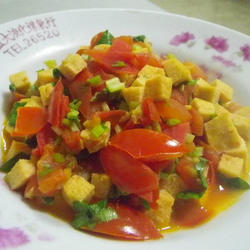 芹菜番茄冻豆腐的做法[图]
